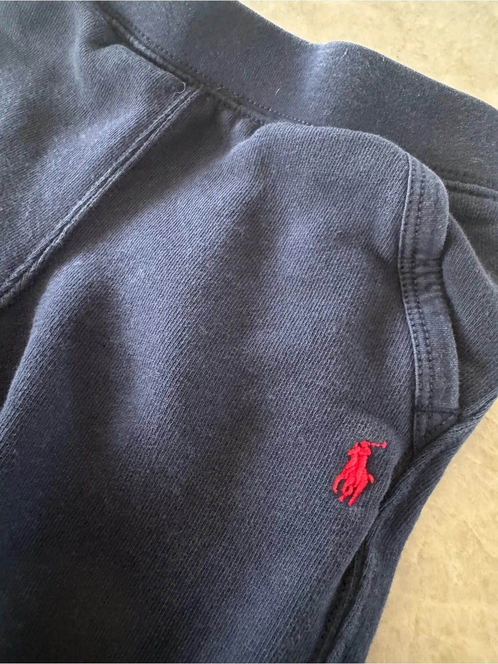 Ralph Lauren Baby Boys Navy Sweatpants Red Pony 24M